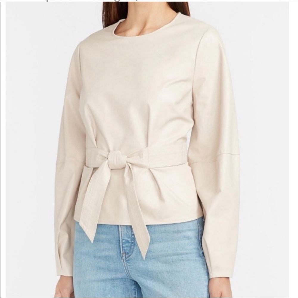 Express Faux Leather Top